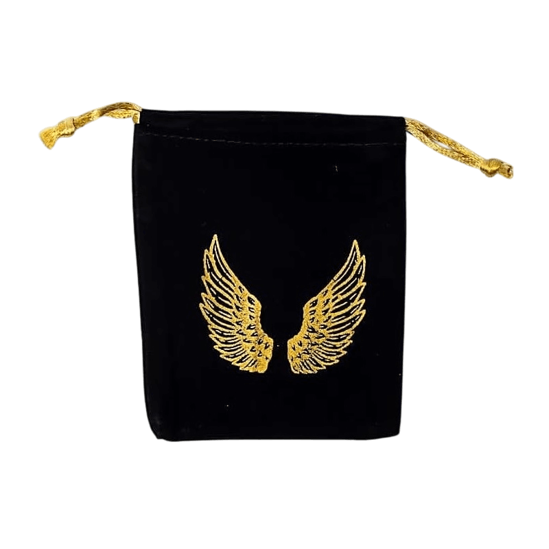 WALBET BAG ANGEL WINGS SCREEN PRINTING (BLACK & GOLD)